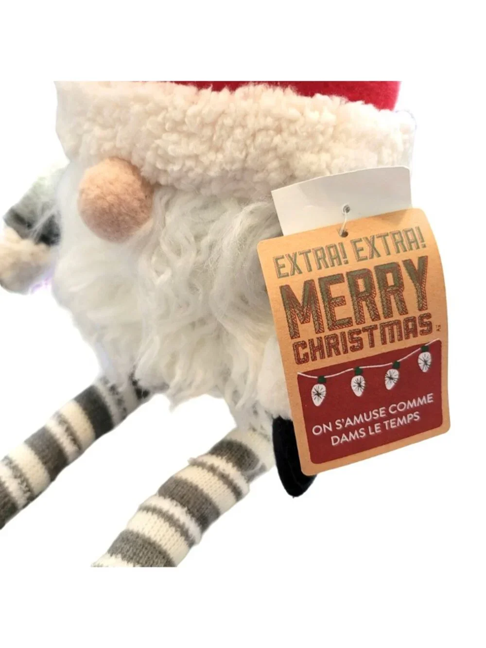 Christmas Gnome Decoration Extra! Extra! Shelf sitting Soft Plush vl1005